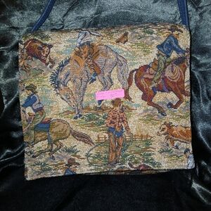 Vintage Tapestry Horse Print Gun Concealment Bag